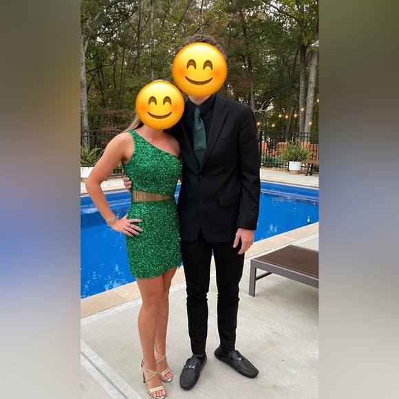 Rachel Allan Fringed Cocktail Dress style 40231 - Picture 4 of 5